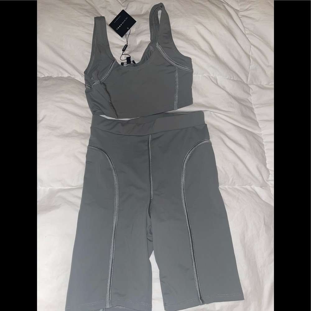 JLUXLABEL gray workout set